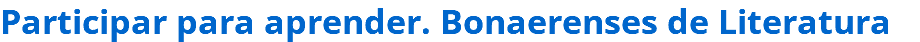 Participar para aprender. Bonaerenses de Literatura
